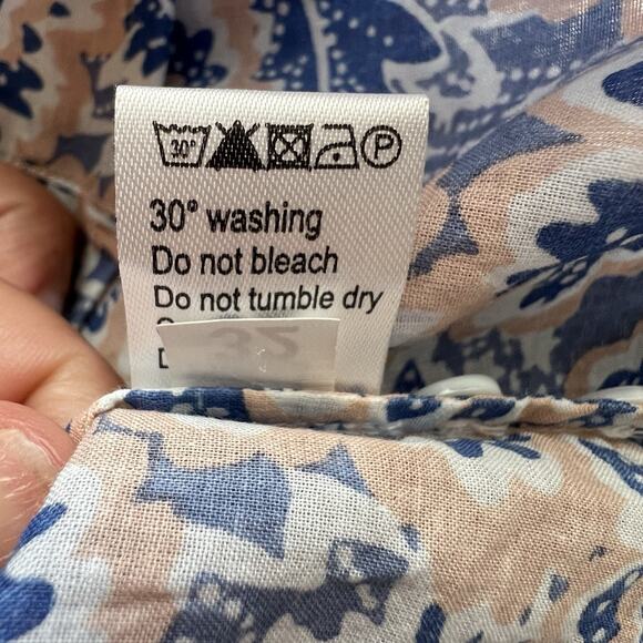 Anthropologie Banjanan Small Elise Top Ruffle Floral Button Up V-neck New R23 - Picture 6 of 8